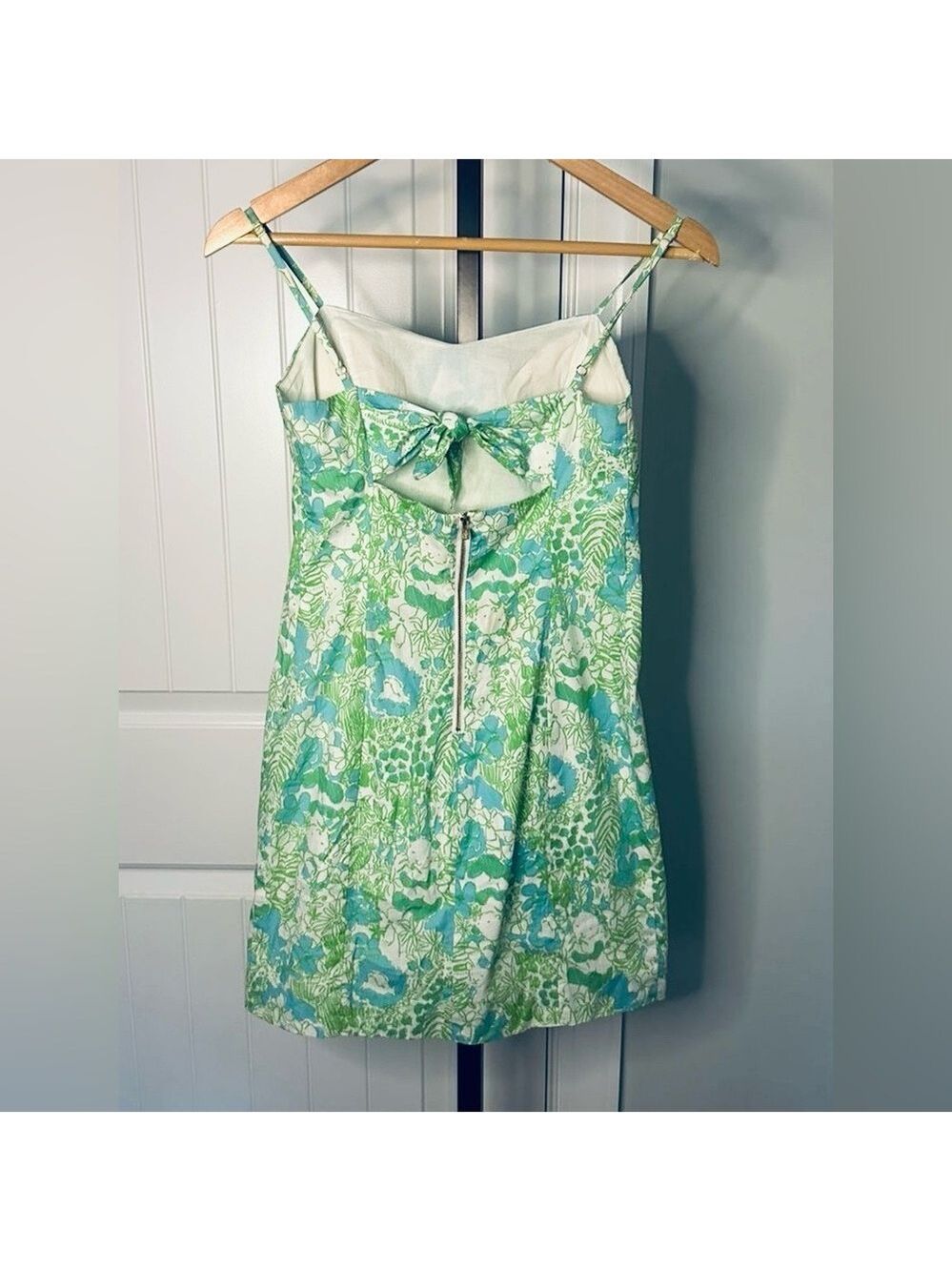 Lily Pulitzer McCallum Floral mini dress green/blue size 0. EUC - Picture 3 of 7